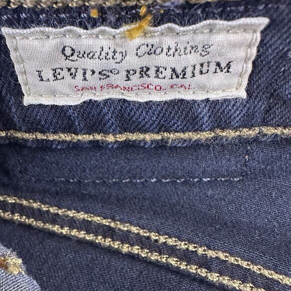 Levi's 501 XX Button Fly Jeans Mens‎ 33x28 Dark Wash Straight Fit Distressed - Picture 13 of 16